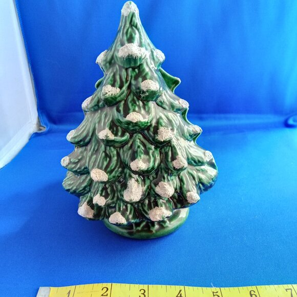 Vintage mid century ceramic Christmas tree napkin or card holder - Picture 5 of 6